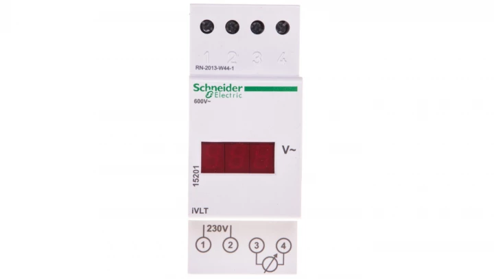 Woltomierz 1-fazowy cyfrowy modułowy 0-600V iVLT 15201