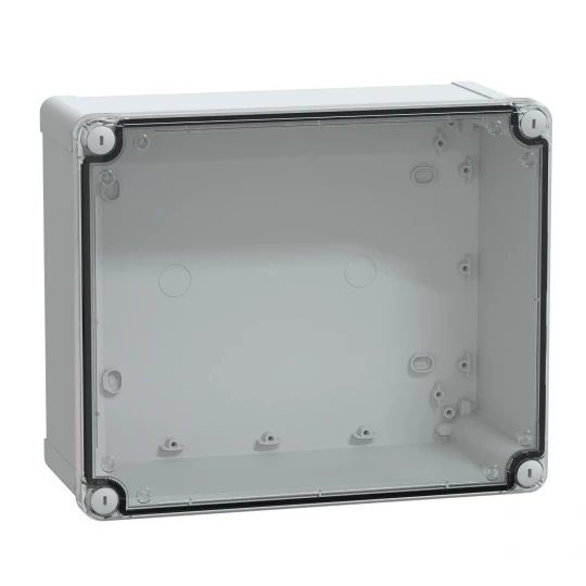 Skrzynka ABS IP66 IK07 RAL7035, 275x225x120, zewn. wym. 291x241x128. NSYTBS292412HT