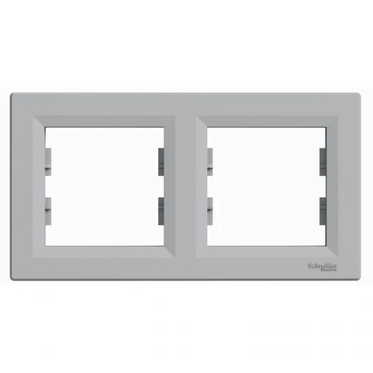 ASFORA Ramka 2-krotna pozioma aluminium EPH5800261