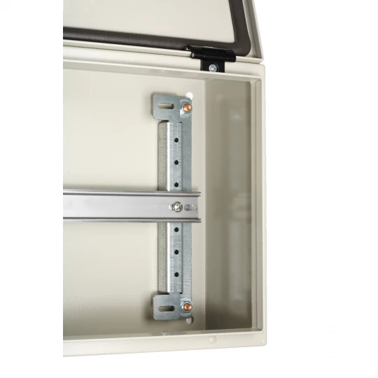 Zestaw 2 wsporników 250x400mm i 1 szyny DIN. Do montażu w obudowie S3D. NSYAMRD2540