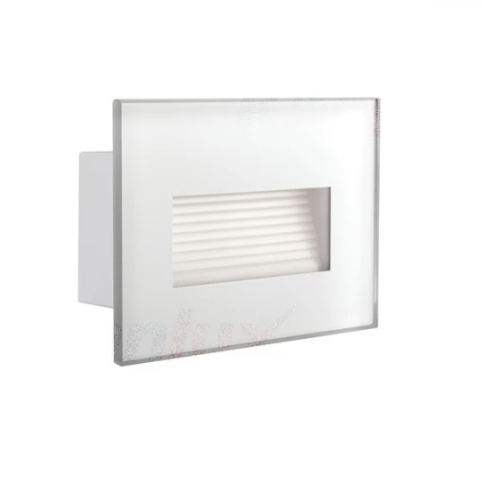Oprawa do wbudowania LED prostokątna biała GLASI LED 3W P NW-W 140lm 4000K barwa neutralna IP44 33693