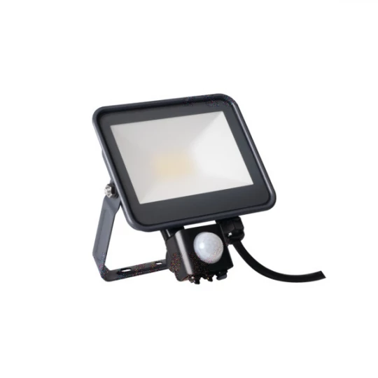 Projektor LED z czujnikiem ruchu PIR IQ-LED FL-20W-NW-SE 2300lm 4000K barwa neutralna IP44 czarny 33886