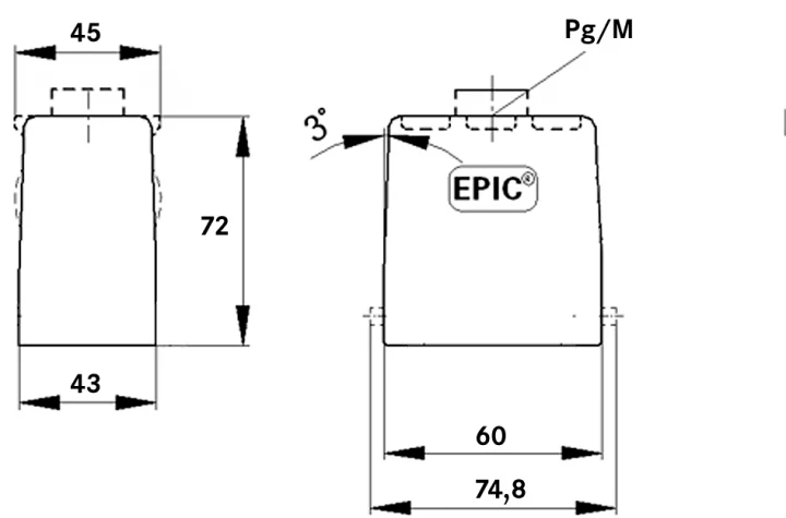 Obudowa EPIC H-B 6 TGH PG12 70020200