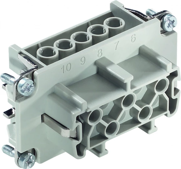 Zestaw kompletny 10+PE stykowy żeński /obudowa pulpitowa + wkład/ EPIC KIT H-BE 10 BS SGR M25 75009643