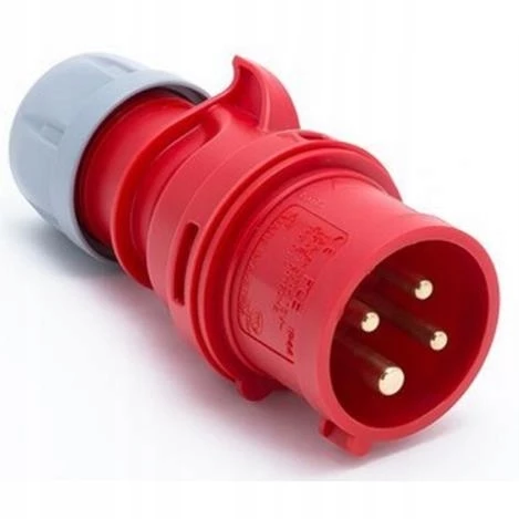 Wtyczka przenośna 32A 4P 400V czerwona IP44 SHARK 024-6