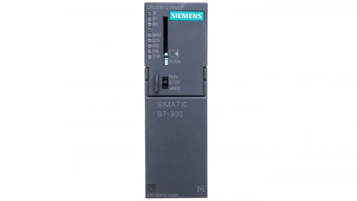 Sterownik PLC 384KB MPI/DP 12Mb/s ETHERNET PROFINET 20,4-28,8V DC SIMATIC S7-300 6ES7315-2EH14-0AB0