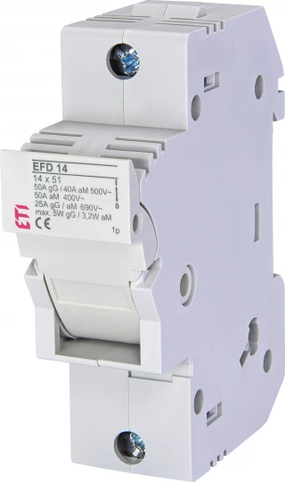 Rozłącznik bezpiecznikowy 1P 50A 14x51mm EFD 14 002560001