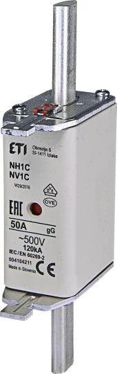 Wkładka bezpiecznikowa KOMBI NH1C 50A gG/gL 500V WT-1C 004184211