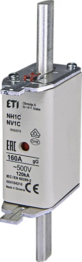 Wkładka topikowa przemysłowa zwłoczna KOMBI NH1C gG 160A/500V WT-1C 004184216