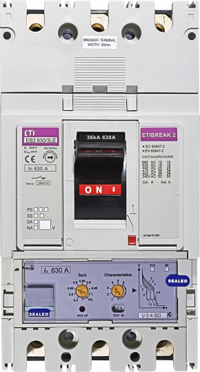 Wyłącznik mocy 3P 630A 36kA /wyzwalacz elektroniczny/ EB2 630/3LE 004671121