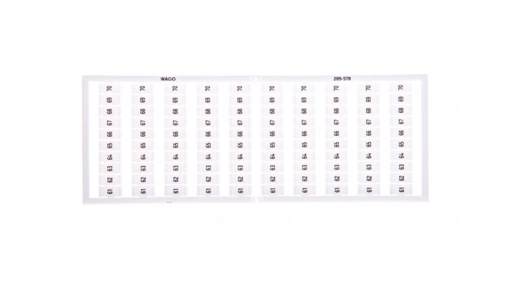 Ramka z oznacznikami 10x 61-70 209-570 /5szt./