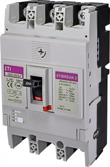 Wyłącznik mocy 3P 200A 16kA /bez regulacji/ EB2S 250/3LF 004671812