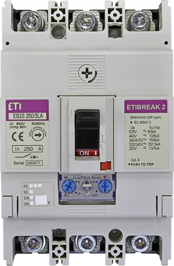 Wyłącznik mocy 3P 250A 16kA /regulacja termiczna/ EB2S 250/3LA 004671888