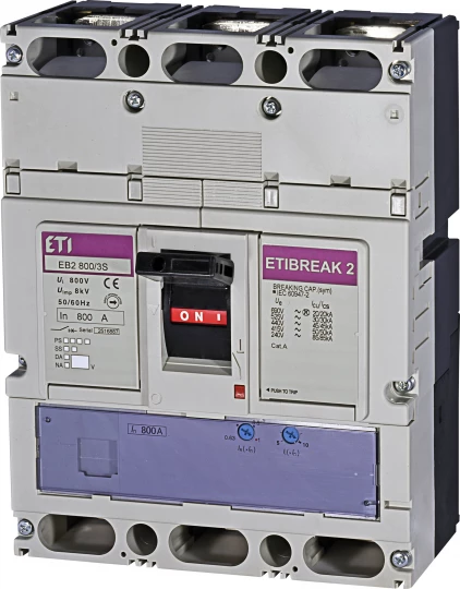 Wyłącznik mocy 3P 800A 50kA /wyzwalacz termo-magnetyczny/ EB2 800/3S 004672161