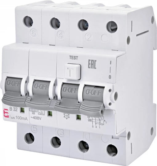 Wyłącznik różnicowo-nadprądowy 4P 16A C 0,03A typ AC KZS-4M 002174024