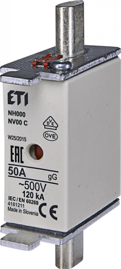 Wkładka bezpiecznikowa KOMBI NH00C 50A gG/gL 500V WT-00C 004181211