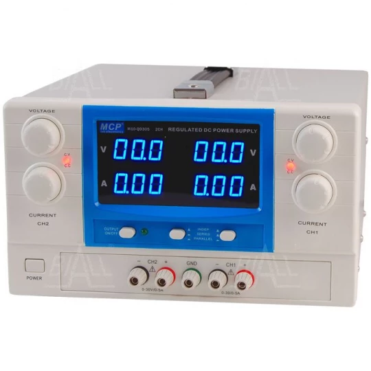 Zasilacz lab QD305 DC 2x30V/5A do pracy ciągłej MCP