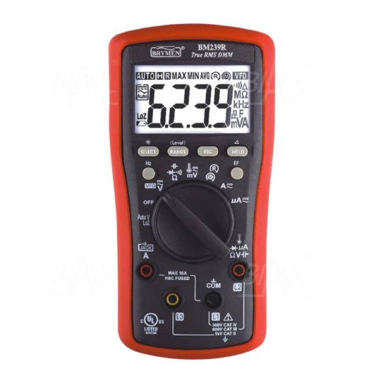 BM239R Multimetr TRMS (AC+DC) VFD EF 50kHz Temp test wirowania faz Brymen