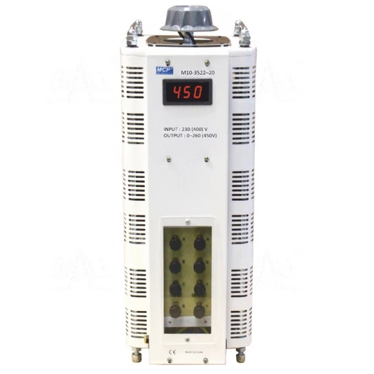 Autotransformator reg.  M10-3522LED-20 450V/25A 20000VA (3X6600VA) trójfazowy MCP