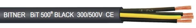 Kabel sterowniczy BiT 500 BLACK 5x1 300/500V S58353 /bębnowy/