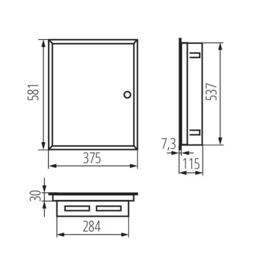 Rozdzielnica metalowa podtynkowa 36 modułów KP-DB-I-MF-312