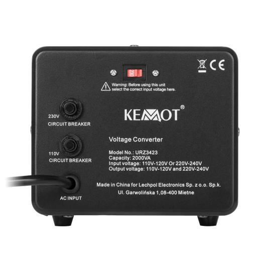Konwerter napięcia KEMOT 1600 W / 2000 VA