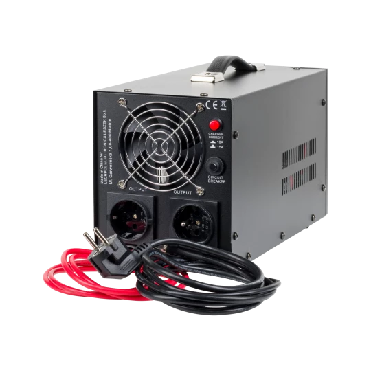 Zasilacz awaryjny KEMOT PROsinus-1500/24 przetwornica z czystym przebiegiem sinusoidalnym i funkcją ładowania 24V 230V 1500VA/1050W - kolor czarny