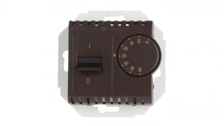 Simon 54 Regulator temperatury z czujnikiem wewnętrznym brąz mat DRT10W.02/46