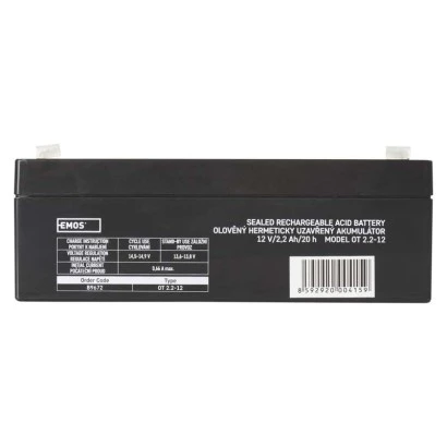 Akumulator ołowiowy AGM 12V 2,2Ah F4,7 B9672
