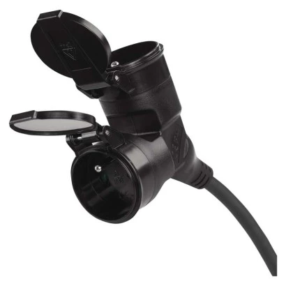 Przedłużacz 2 gniazda 25m 3× 15mm guma P0604