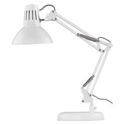 Lampa biurkowa E27 DUSTIN 46 cm biały