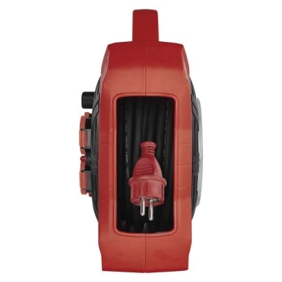 Przedłużacz bębnowy ogrodowy 20 m / 4 gn / guma / 230 V / 1,5 mm2 z naświetlaczem LED