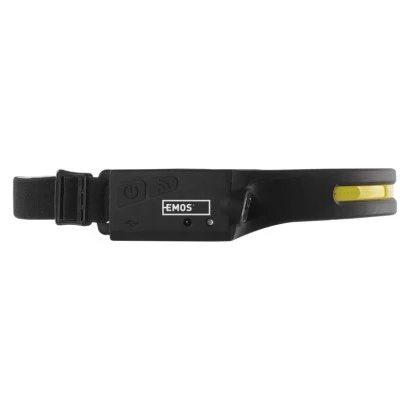 Latarka czołowa LED COB, 380 lm Li-Pol 1200mAh ładowalna