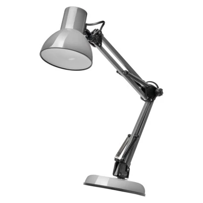 Lampa biurkowa E27 LUCAS 48 cm ciemno szary