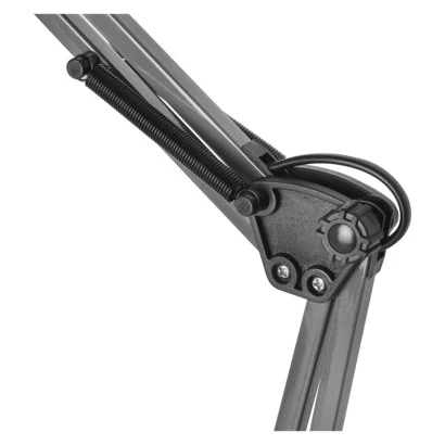 Lampa biurkowa E27 LUCAS 48 cm ciemno szary