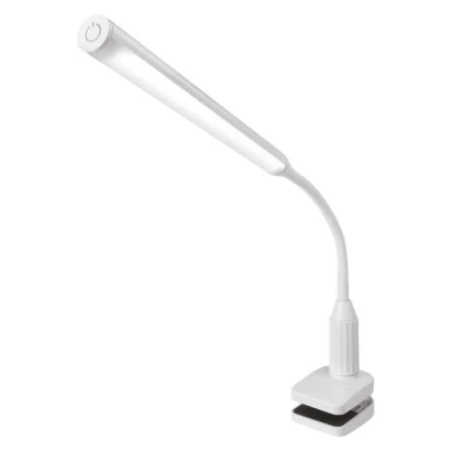 Lampa biurkowa LED JASMINE biała klips Z7595