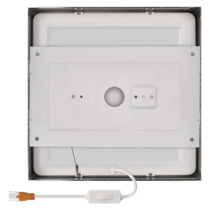 Panel LED natynkowy NEXXO, kwadrat, srebrny, 21W, CCT