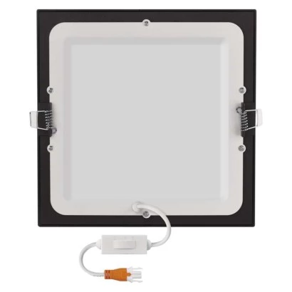 Panel LED wpuszczany NEXXO, kwadrat, czarny, 18W, CCT