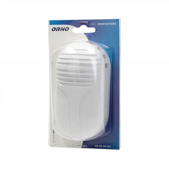 Dzwonek 230V, elektroniczny dwutonowy, biały OR-DP-VD-147/W