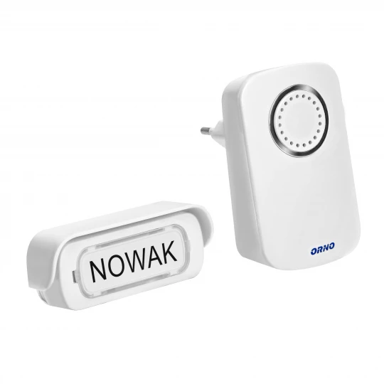 Dzwonek bezprzewodowy ERATO AC, sieciowy, learning system, 32 dźwięki, 100m OR-DB-AX-151