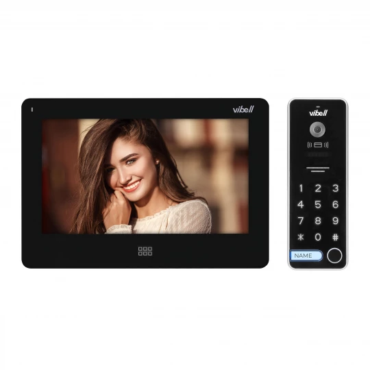 Zestaw wideodomofonowy, bezsłuchawkowy kolor, LCD 7, dotykowy, menu OSD, pamięć, gniazdo na kartę SD, DVR, OR-VID-EX-1062/B