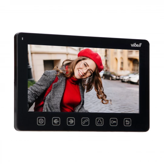 ,Wideo monitor bezsłuchawkowy, kolorowy, LCD 7” do zastosowania w systemach VIBELL, czarny,OR-VID-EX-1057MV/B