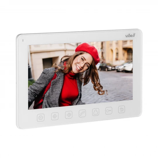 Wideo monitor bezsłuchawkowy, kolorowy, LCD 7” do zastosowania w systemach VIBELL, biały,OR-VID-EX-1057MV/W
