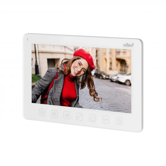 Wideo monitor bezsłuchawkowy, kolorowy, LCD 7” do zastosowania w systemach VIBELL, biały,OR-VID-EX-1057MV/W