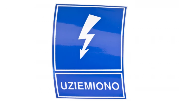 Tabliczka /znak informacyjny/ TZI 74x105S /UZIEMIONO/ E04TZ-01041120300