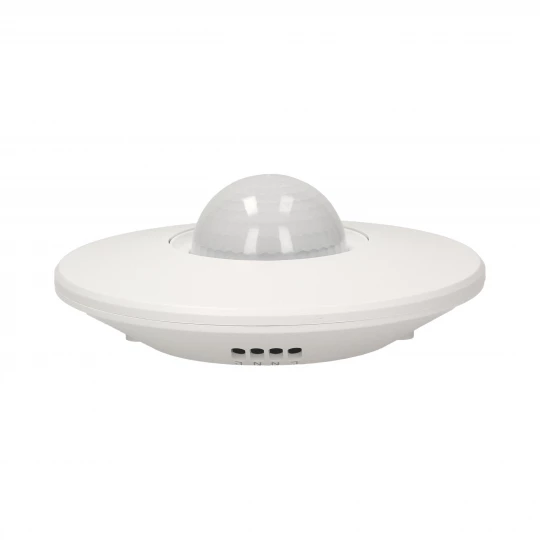 Czujnik ruchu 360 st. IP20, 2000W, 3 sensory, regulacja zasięgu Ø3m-20m, biały