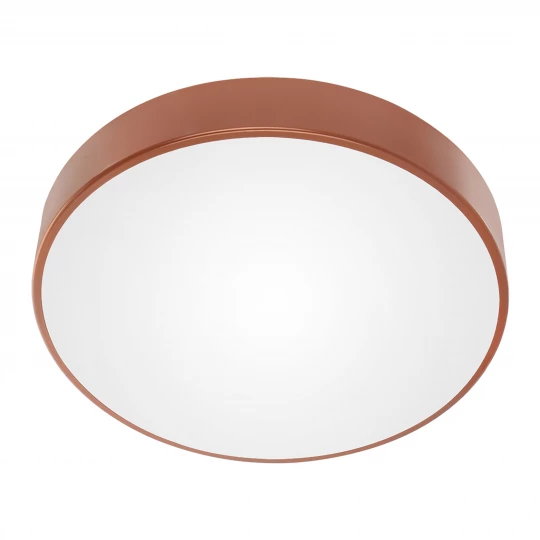 OVO plafon 4xE27, 4x24W, miedziana stal, klosz szklany matowy, IP20,Ø 500