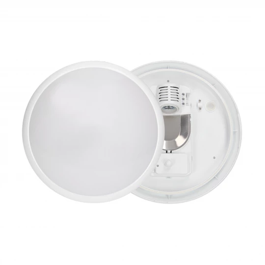 BREVA, plafon oświetleniowy z mikrofalowym czujnikiem ruchu, 60W, E27, IP44, poliwęglan mleczny,AD-PL-316WE27PMM