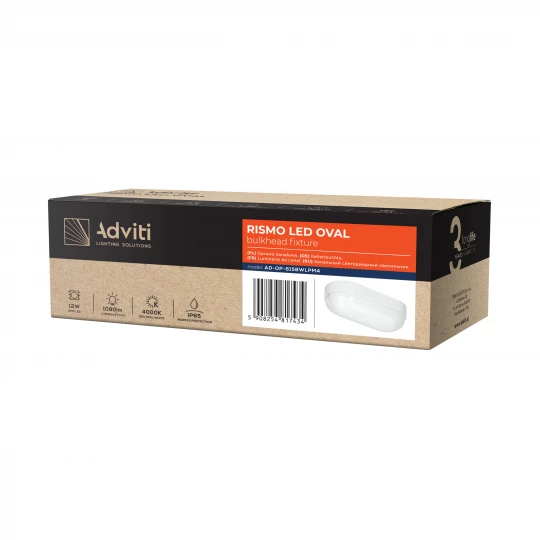 RISMO LED OVAL 12W oprawa kanałowa, 1080lm, IP65, IK08, 4000K