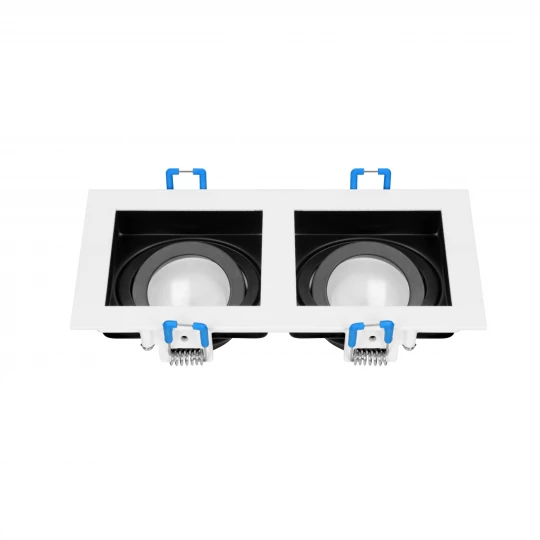 YOP 2 ramka dekoracyjna oprawy punktowej, MR16/GU10 max 2x50W, regulowana biała+czarna OR-OD-6167/W-B